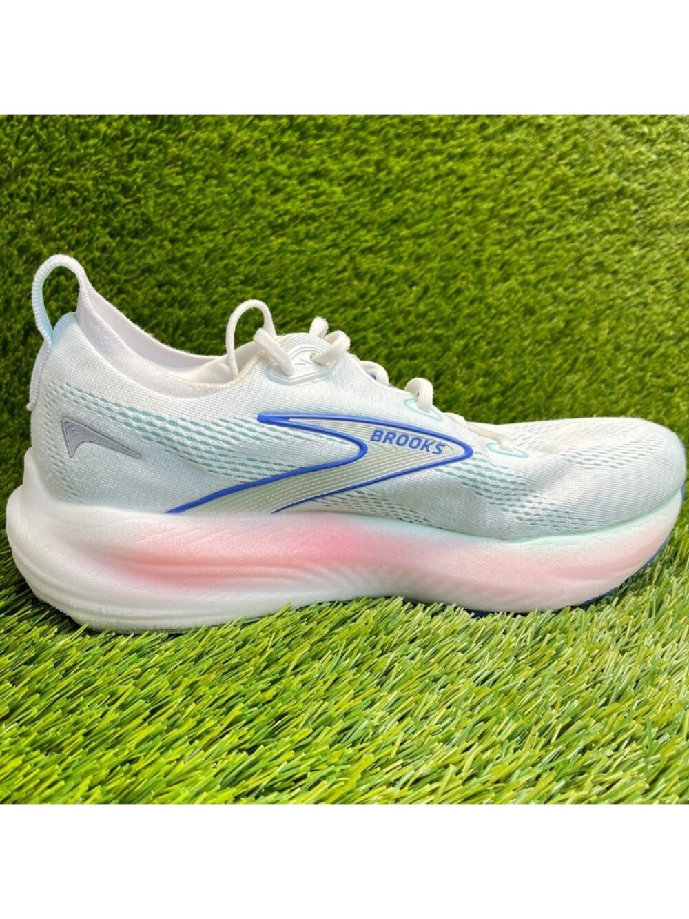 Brooks Glycerin 22 Womens Size 10.5D Blue Pink Athletic Running Shoes Sneakers - Picture 4 of 11